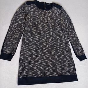 Victoria's Secret Sz L Black and Cream Knit Top/Sweater Dress